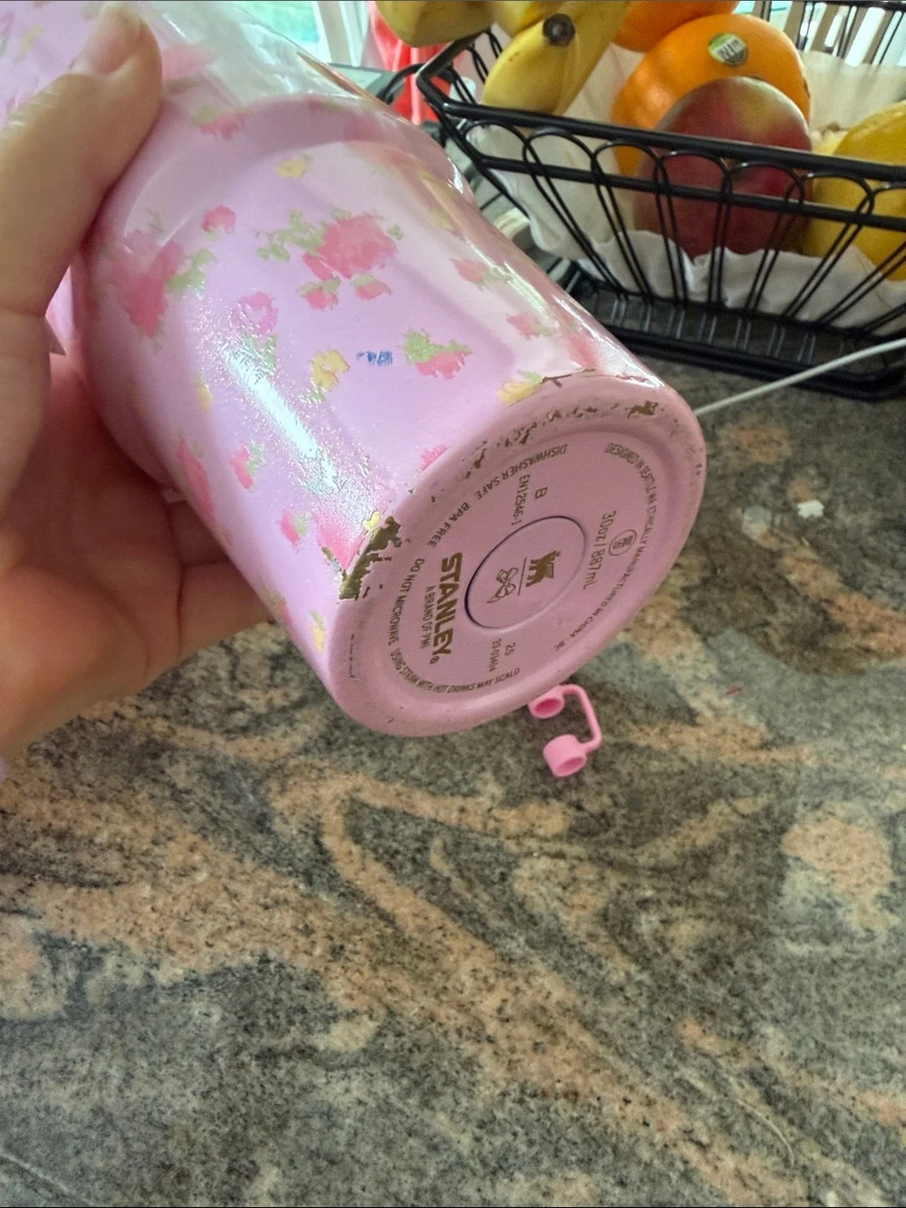 Love Shack Fancy Stanley Collab 30oz Pink Floral Tumbler with Bow Straw Topper - Picture 4 of 14